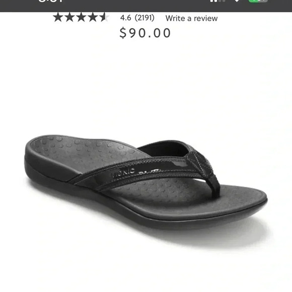 WOMENS ORTHAHEEL BLACK PATENT FLIP FLOP - Picture 13 of 13